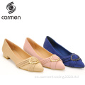 Zapatos planos de mujer casual de cuero Pu de alta calidad